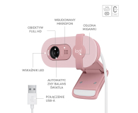 LOGITECH BRIO 100 różowy 960-001623 - 1172739 - zdjęcie 11